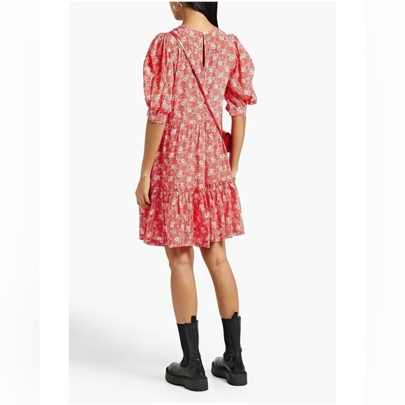 Sea New York Josephine Silk Printed Short Sleeve Mini Dress Womens Large - Picture 9 of 9